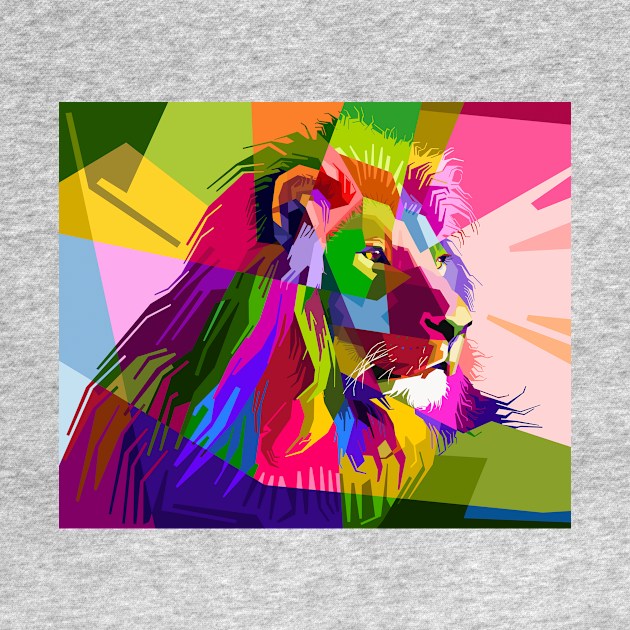 Polygonal lion by NancyJov